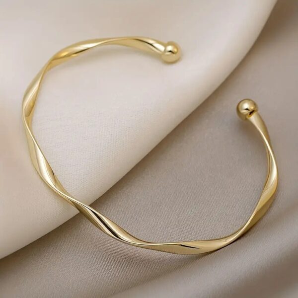 Elegant Adjustable Twist Cuff Bracelet